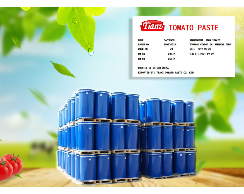 Drum tomato paste/sauce/ketchup – Brix:36-38% – Cold Break – A/B Color ...